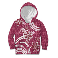 Hawaii Pupuala Plumeria Pink Kid Hoodie Polynesian Pattern LT01 Hoodie Pink - Polynesian Pride