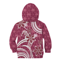 Hawaii Pupuala Plumeria Pink Kid Hoodie Polynesian Pattern LT01 - Polynesian Pride