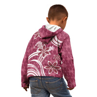 Hawaii Pupuala Plumeria Pink Kid Hoodie Polynesian Pattern LT01 - Polynesian Pride