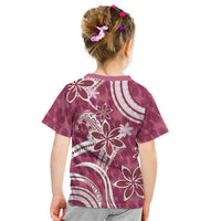 Hawaii Pupuala Plumeria Pink Kid T Shirt Polynesian Pattern LT01 - Polynesian Pride