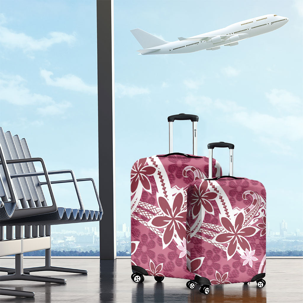 Hawaii Pupuala Plumeria Pink Luggage Cover Polynesian Pattern LT01 - Polynesian Pride