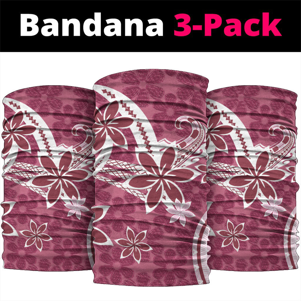 Hawaii Pupuala Plumeria Pink Neck Gaiter Polynesian Pattern LT01 package One Size: 25*50cm Pink - Polynesian Pride