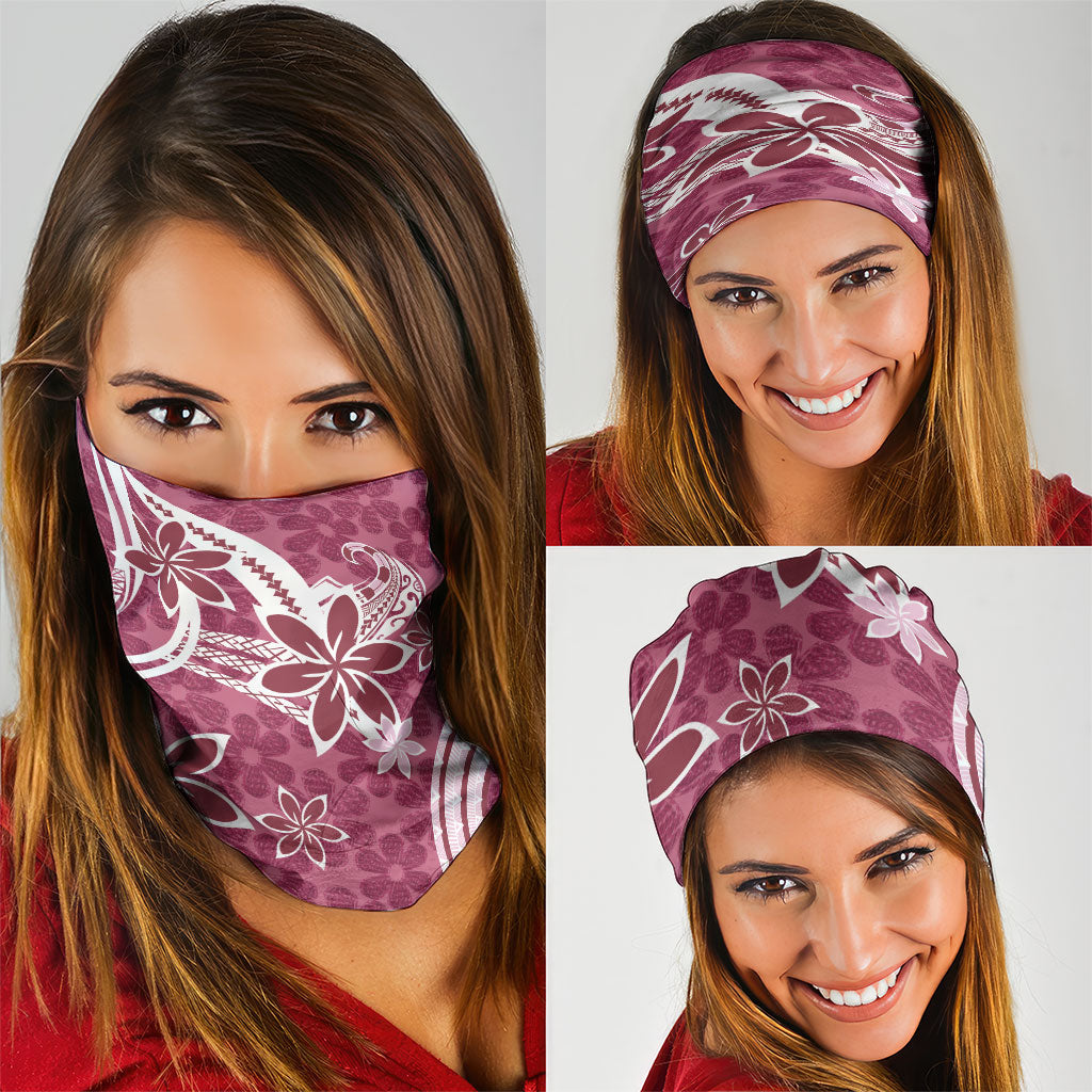 Hawaii Pupuala Plumeria Pink Neck Gaiter Polynesian Pattern LT01 - Polynesian Pride