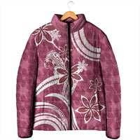 Hawaii Pupuala Plumeria Pink Padded Jacket Polynesian Pattern LT01 - Polynesian Pride