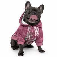 Hawaii Pupuala Plumeria Pink Pet Hoodie Polynesian Pattern LT01 - Polynesian Pride