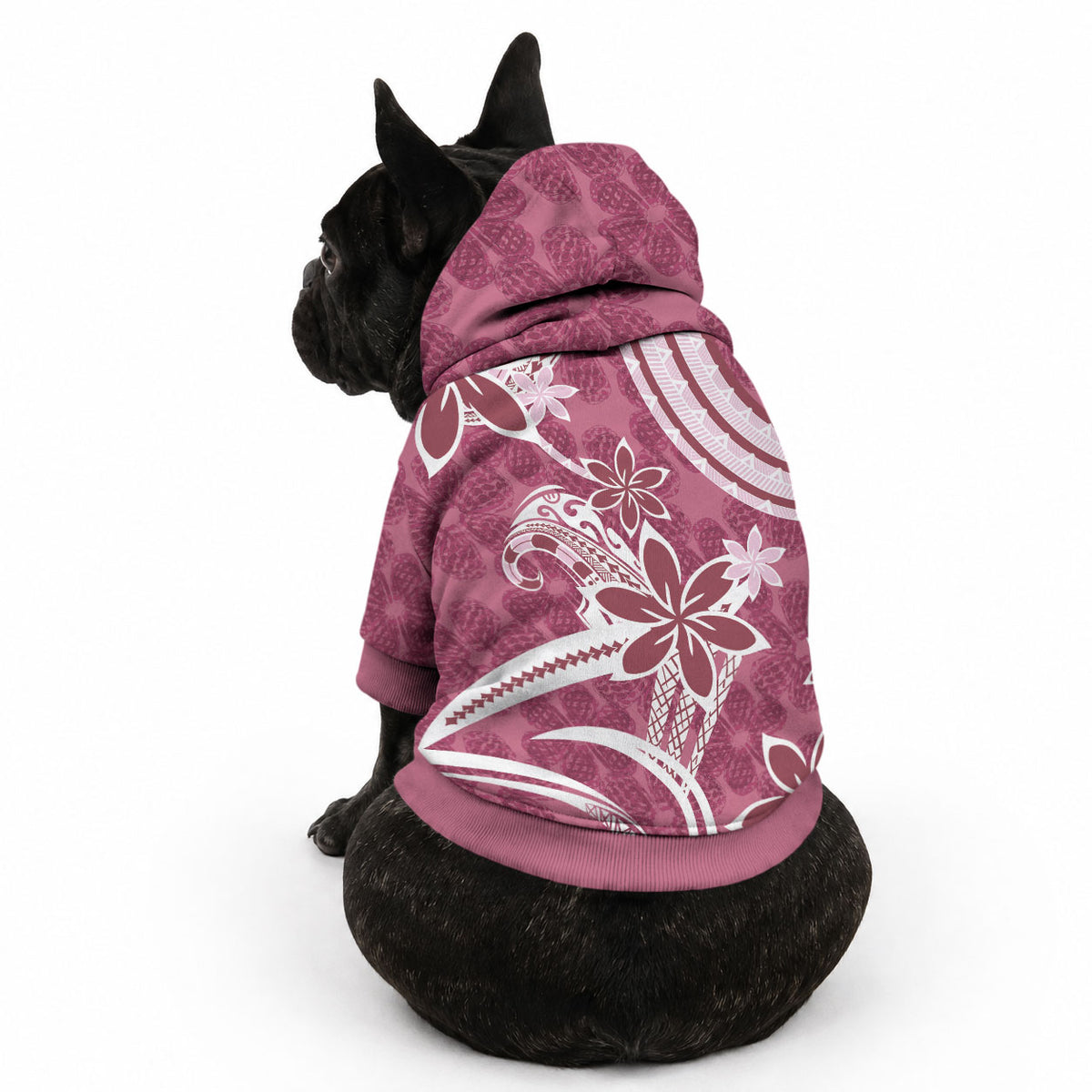 Hawaii Pupuala Plumeria Pink Pet Hoodie Polynesian Pattern LT01 - Polynesian Pride