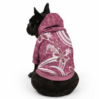 Hawaii Pupuala Plumeria Pink Pet Hoodie Polynesian Pattern LT01 - Polynesian Pride