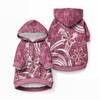 Hawaii Pupuala Plumeria Pink Pet Hoodie Polynesian Pattern LT01 Pullover Pink - Polynesian Pride