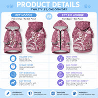 Hawaii Pupuala Plumeria Pink Pet Hoodie Polynesian Pattern LT01 - Polynesian Pride