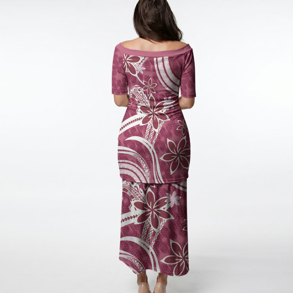 Hawaii Pupuala Plumeria Pink Puletasi Polynesian Pattern LT01 - Polynesian Pride