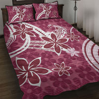 Hawaii Pupuala Plumeria Pink Quilt Bed Set Polynesian Pattern LT01 Pink - Polynesian Pride