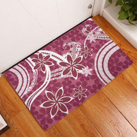 Hawaii Pupuala Plumeria Pink Rubber Doormat Polynesian Pattern LT01 - Polynesian Pride