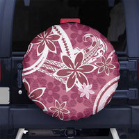 Hawaii Pupuala Plumeria Pink Spare Tire Cover Polynesian Pattern LT01 No hole Pink - Polynesian Pride