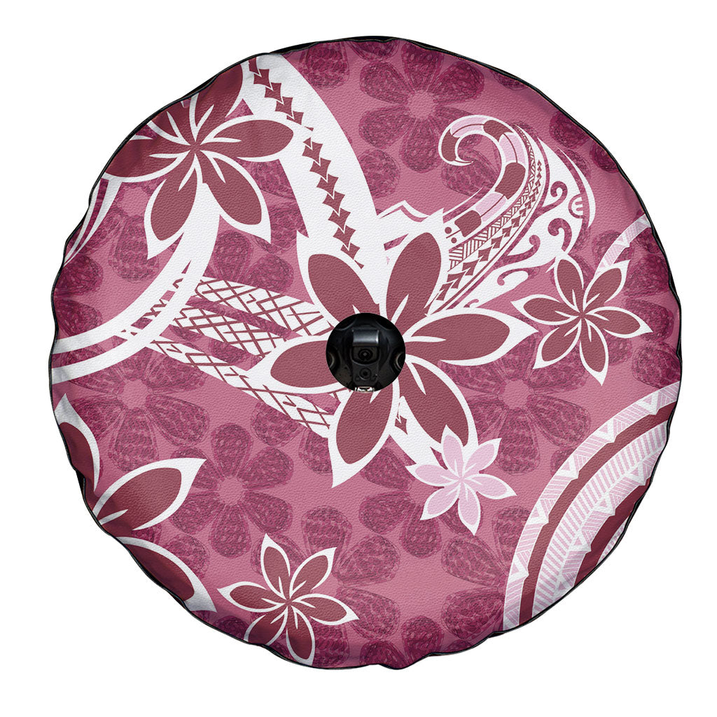 Hawaii Pupuala Plumeria Pink Spare Tire Cover Polynesian Pattern LT01 - Polynesian Pride