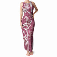 Hawaii Pupuala Plumeria Pink Tank Maxi Dress Polynesian Pattern LT01 Women Pink - Polynesian Pride