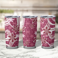 Hawaii Pupuala Plumeria Pink Tumbler Cup Polynesian Pattern LT01 - Polynesian Pride