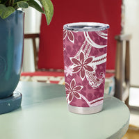 Hawaii Pupuala Plumeria Pink Tumbler Cup Polynesian Pattern LT01 - Polynesian Pride