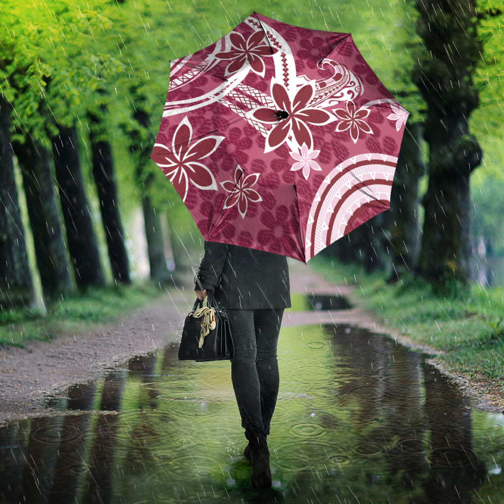 Hawaii Pupuala Plumeria Pink Umbrella Polynesian Pattern LT01 - Polynesian Pride