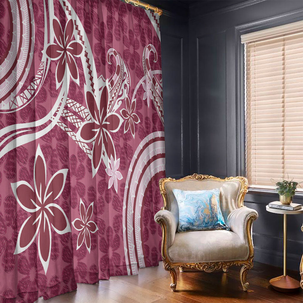 Hawaii Pupuala Plumeria Pink Window Curtain Polynesian Pattern LT01 - Polynesian Pride