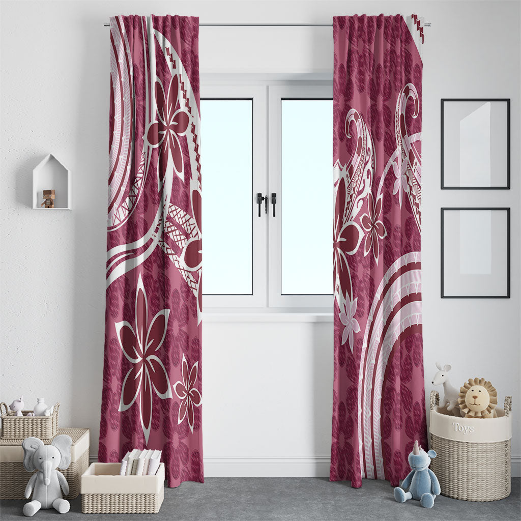 Hawaii Pupuala Plumeria Pink Window Curtain Polynesian Pattern LT01 - Polynesian Pride