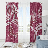 Hawaii Pupuala Plumeria Pink Window Curtain Polynesian Pattern LT01 - Polynesian Pride