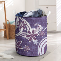 Hawaii Pupuala Plumeria Purple Laundry Basket Polynesian Pattern LT01 Purple - Polynesian Pride