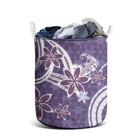 Hawaii Pupuala Plumeria Purple Laundry Basket Polynesian Pattern LT01 - Polynesian Pride