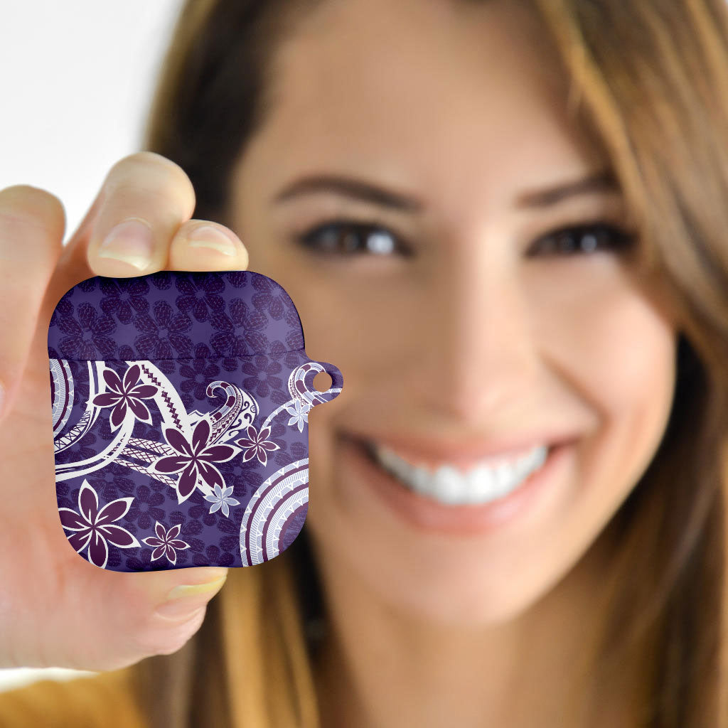 Hawaii Pupuala Plumeria Purple AirPods Case Polynesian Pattern LT01 - Polynesian Pride