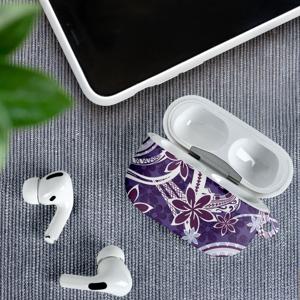 Hawaii Pupuala Plumeria Purple AirPods Case Polynesian Pattern LT01 - Polynesian Pride