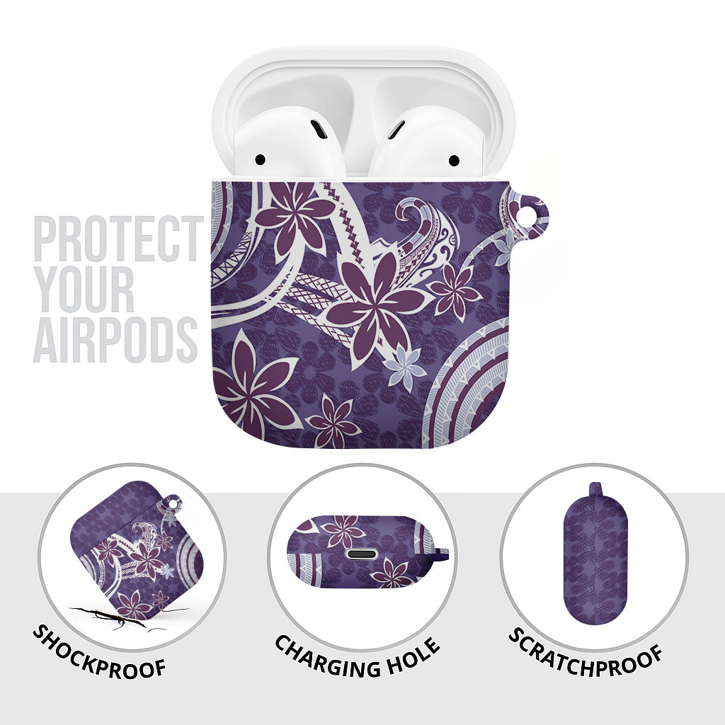 Hawaii Pupuala Plumeria Purple AirPods Case Polynesian Pattern LT01 - Polynesian Pride
