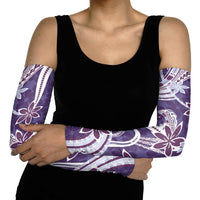 Hawaii Pupuala Plumeria Purple Arm Sleeves Polynesian Pattern LT01 - Polynesian Pride