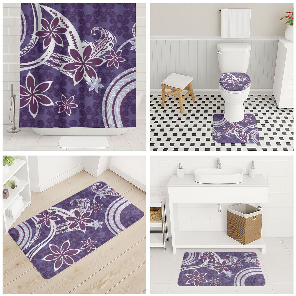 Hawaii Pupuala Plumeria Purple Bathroom Set Polynesian Pattern LT01 - Polynesian Pride
