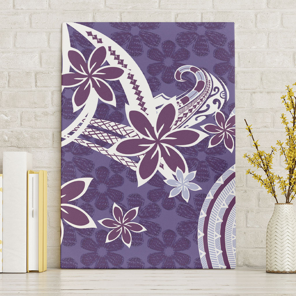 Hawaii Pupuala Plumeria Purple Canvas Wall Art Polynesian Pattern LT01 Without Frame Purple - Polynesian Pride