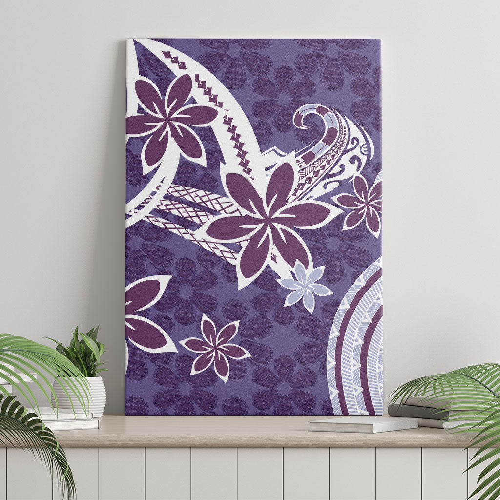 Hawaii Pupuala Plumeria Purple Canvas Wall Art Polynesian Pattern LT01 - Polynesian Pride