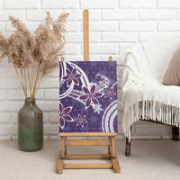 Hawaii Pupuala Plumeria Purple Canvas Wall Art Polynesian Pattern LT01 - Polynesian Pride