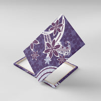 Hawaii Pupuala Plumeria Purple Canvas Wall Art Polynesian Pattern LT01 With Frame Purple - Polynesian Pride
