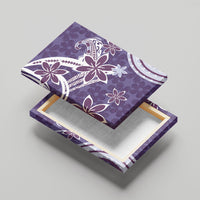Hawaii Pupuala Plumeria Purple Canvas Wall Art Polynesian Pattern LT01 - Polynesian Pride