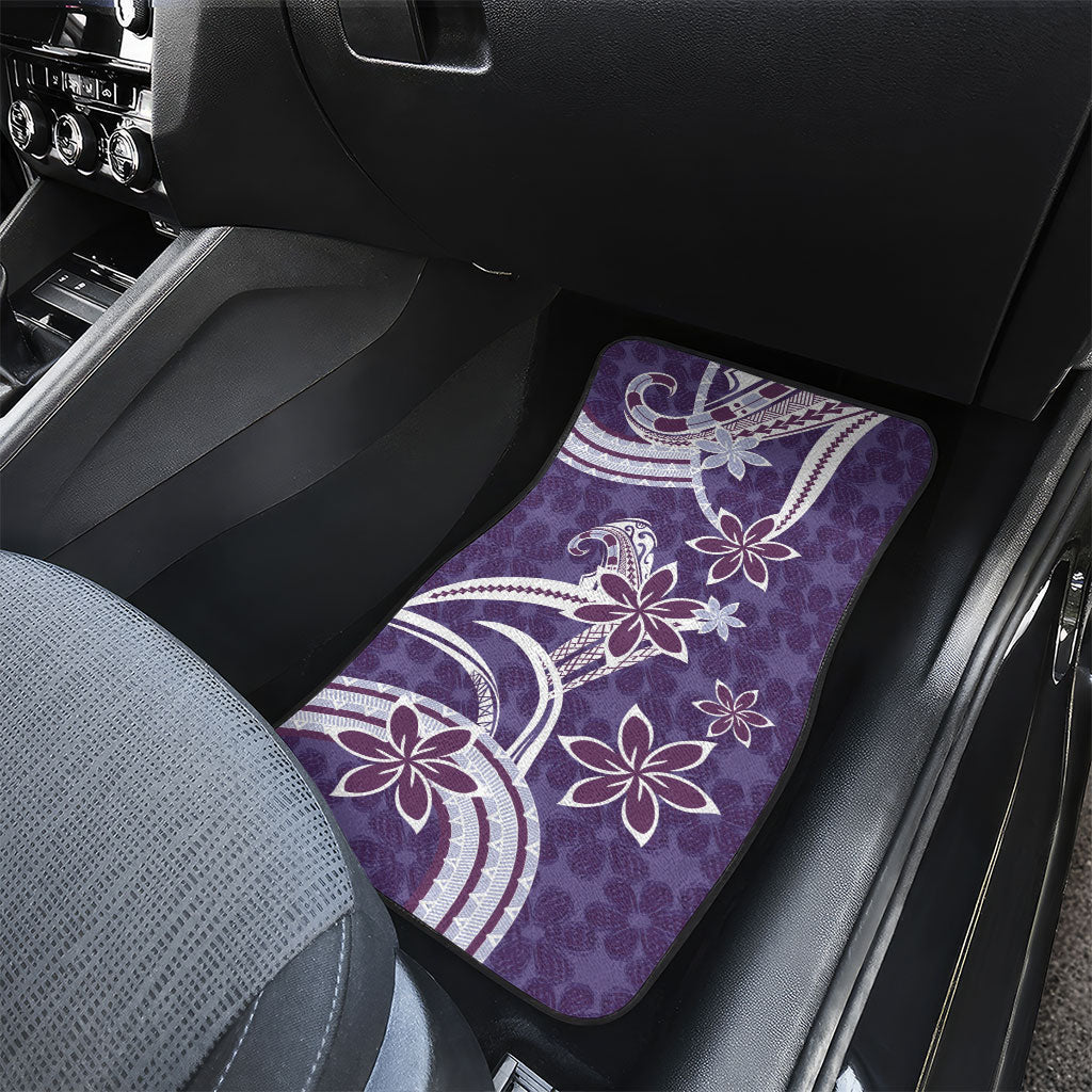 Hawaii Pupuala Plumeria Purple Car Mats Polynesian Pattern LT01 - Polynesian Pride