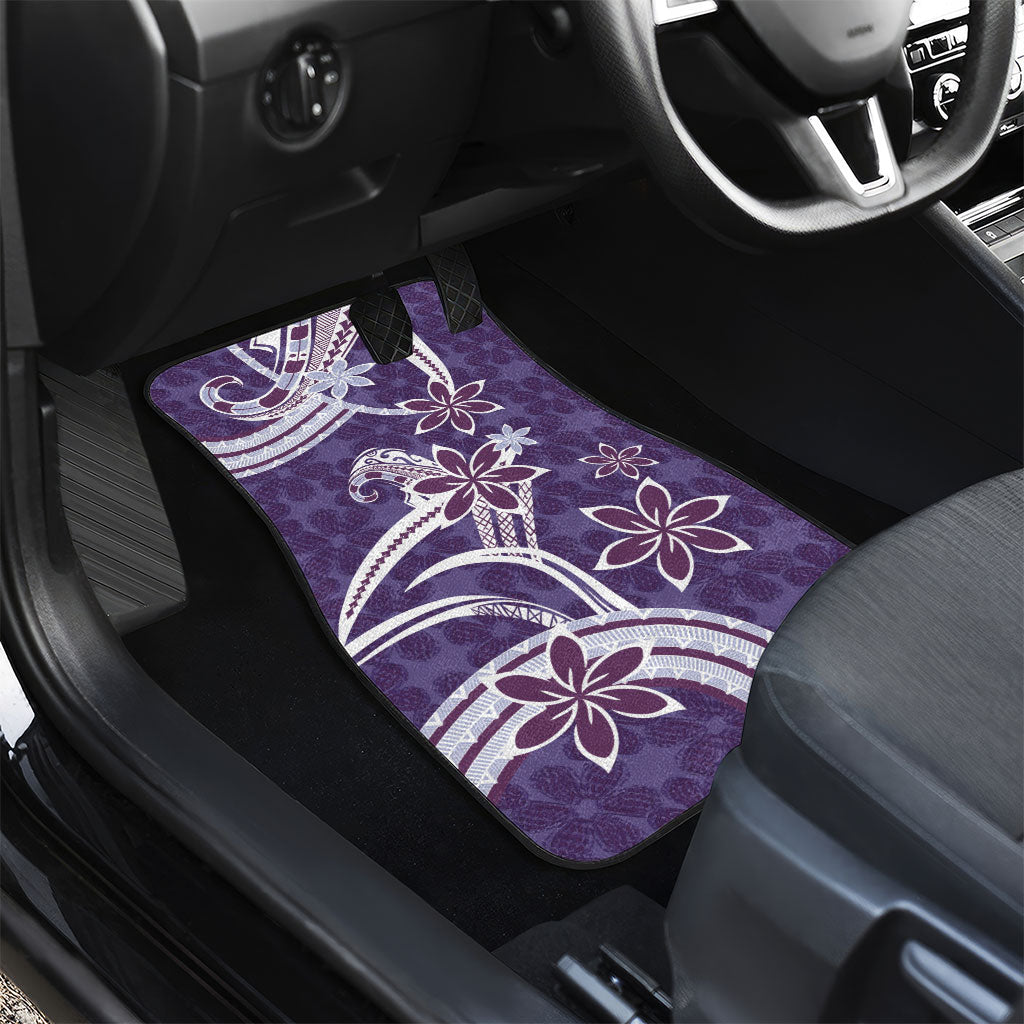 Hawaii Pupuala Plumeria Purple Car Mats Polynesian Pattern LT01 - Polynesian Pride
