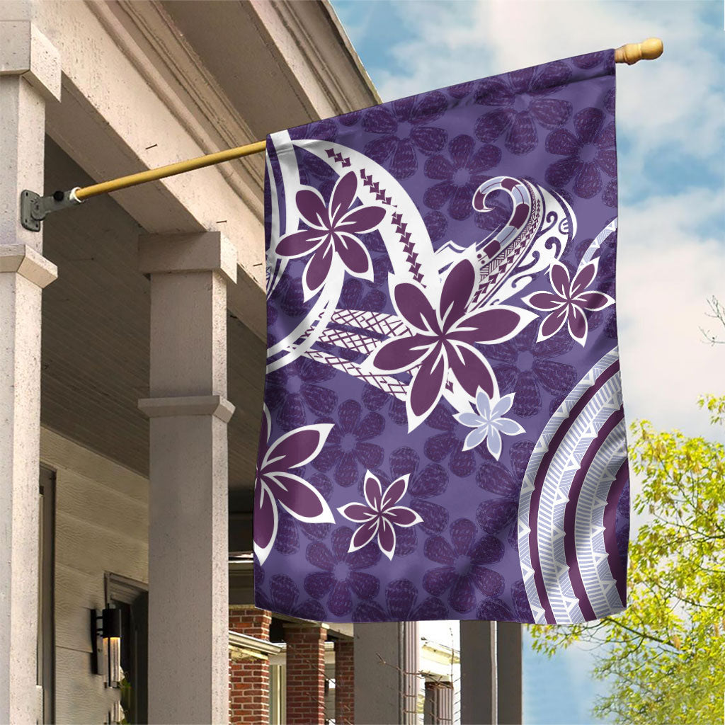 Hawaii Pupuala Plumeria Purple Garden Flag Polynesian Pattern LT01 House Flag Purple - Polynesian Pride