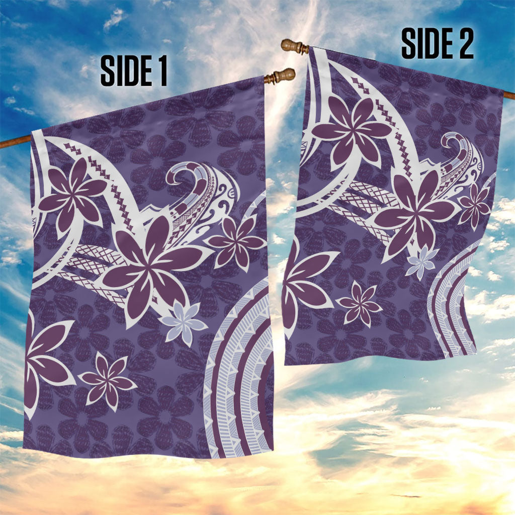 Hawaii Pupuala Plumeria Purple Garden Flag Polynesian Pattern LT01 - Polynesian Pride