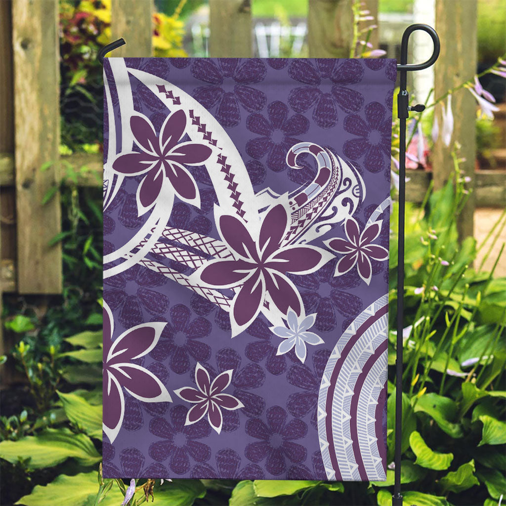 Hawaii Pupuala Plumeria Purple Garden Flag Polynesian Pattern LT01 Garden Flag Purple - Polynesian Pride