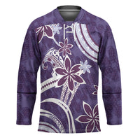 Hawaii Pupuala Plumeria Purple Hockey Jersey Polynesian Pattern LT01 Unisex Purple - Polynesian Pride