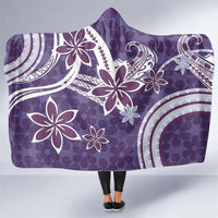 Hawaii Pupuala Plumeria Purple Hooded Blanket Polynesian Pattern LT01 One Size Purple - Polynesian Pride