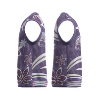 Hawaii Pupuala Plumeria Purple Christmas Knitted V-Neck Vest Polynesian Pattern LT01 - Polynesian Pride