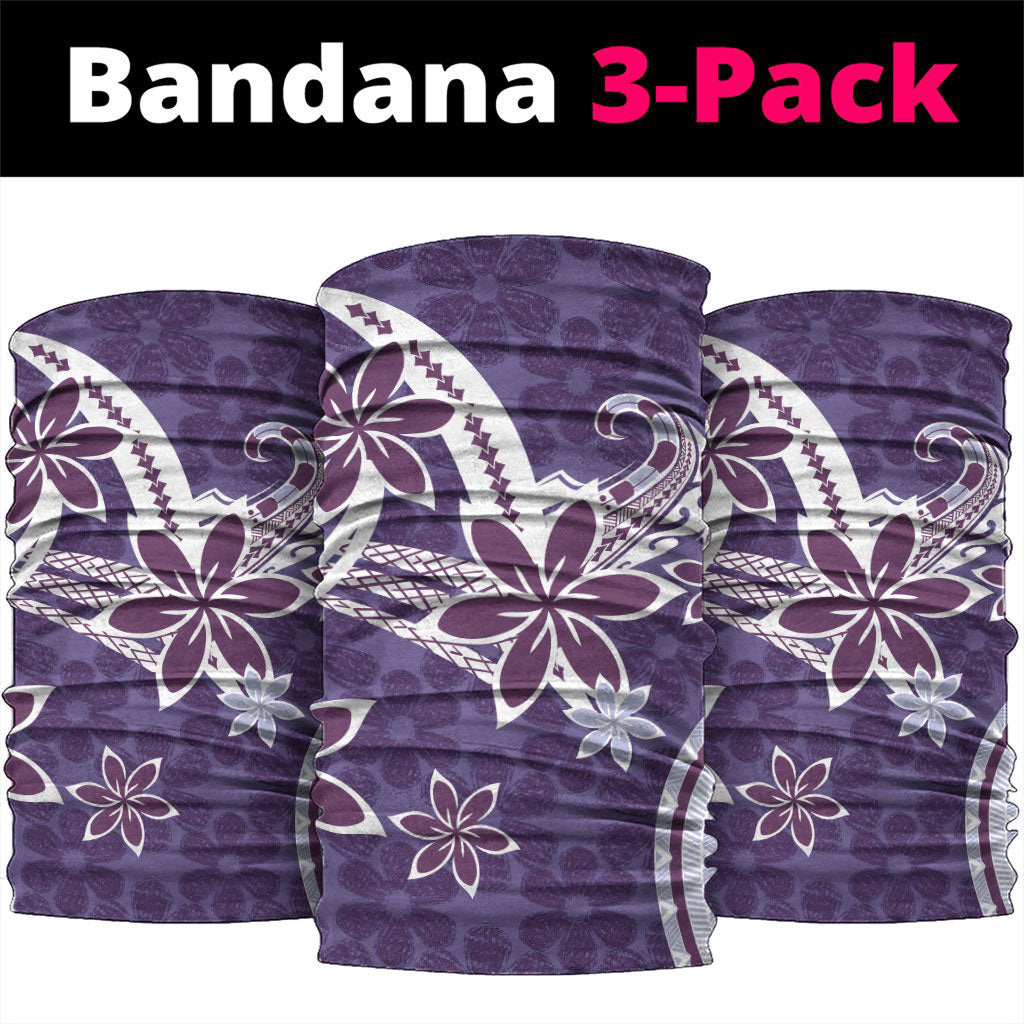 Hawaii Pupuala Plumeria Purple Neck Gaiter Polynesian Pattern LT01 package One Size: 25*50cm Purple - Polynesian Pride