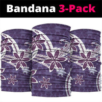 Hawaii Pupuala Plumeria Purple Neck Gaiter Polynesian Pattern LT01 package One Size: 25*50cm Purple - Polynesian Pride