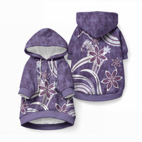 Hawaii Pupuala Plumeria Purple Pet Hoodie Polynesian Pattern LT01 Pullover Purple - Polynesian Pride