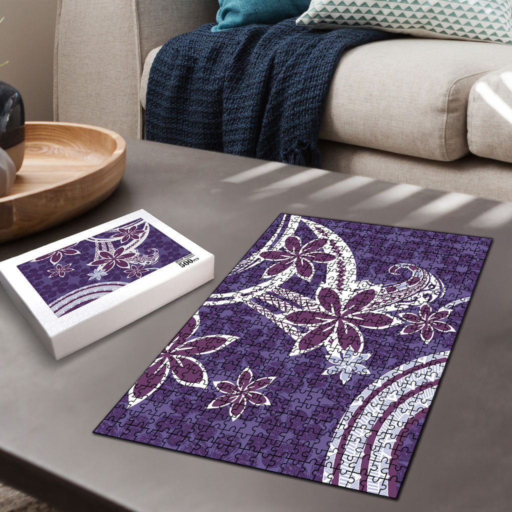 Hawaii Pupuala Plumeria Purple Puzzle Polynesian Pattern LT01 - Polynesian Pride