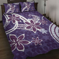 Hawaii Pupuala Plumeria Purple Quilt Bed Set Polynesian Pattern LT01 Purple - Polynesian Pride